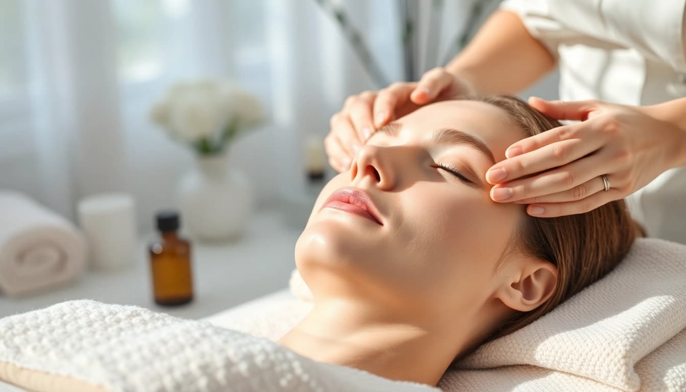 Treating skin with a revitalizing tratament facial sibiu for a glowing complexion.