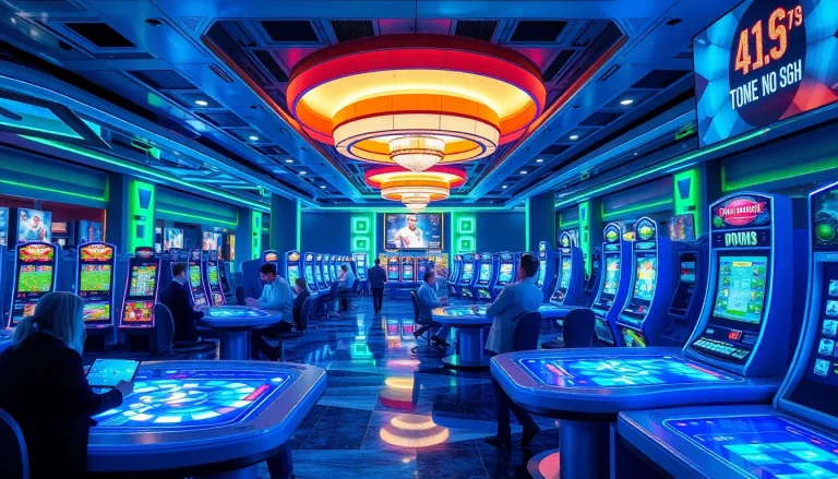 Explore the immersive world of New Technology in a futuristic casino setting.
