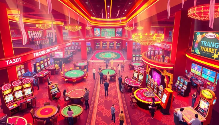 Explore the lively atmosphere of Trang Chủ Thabet's exciting casino floor.