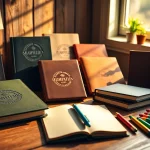 Explore custom printed notebooks with luxurious leather covers and quality paper crafted for creativity.