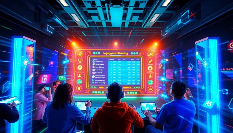 Gamification for customer engagement illustrated with interactive gaming visuals and leaderboards.
