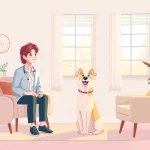 Psychologist with a dog Sydney providing compassionate therapy in a cozy and inviting environment.