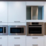 Explore уреди за вграждане showcased in a contemporary kitchen setting with sleek designs and modern aesthetics.