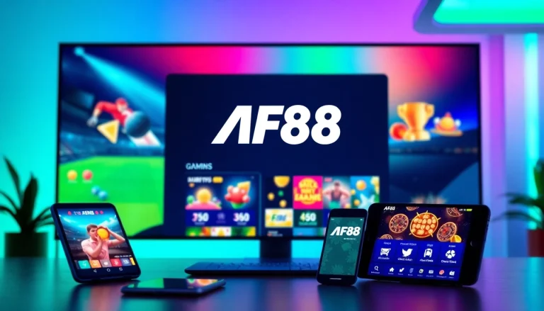 AF88 online gambling platform interface showcasing mobile gaming options.