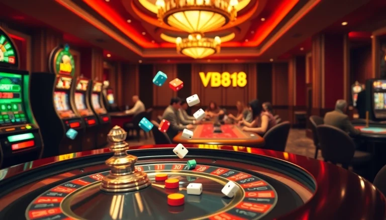 Experience thrilling games at VB88 with engaging casino tables and vibrant players.