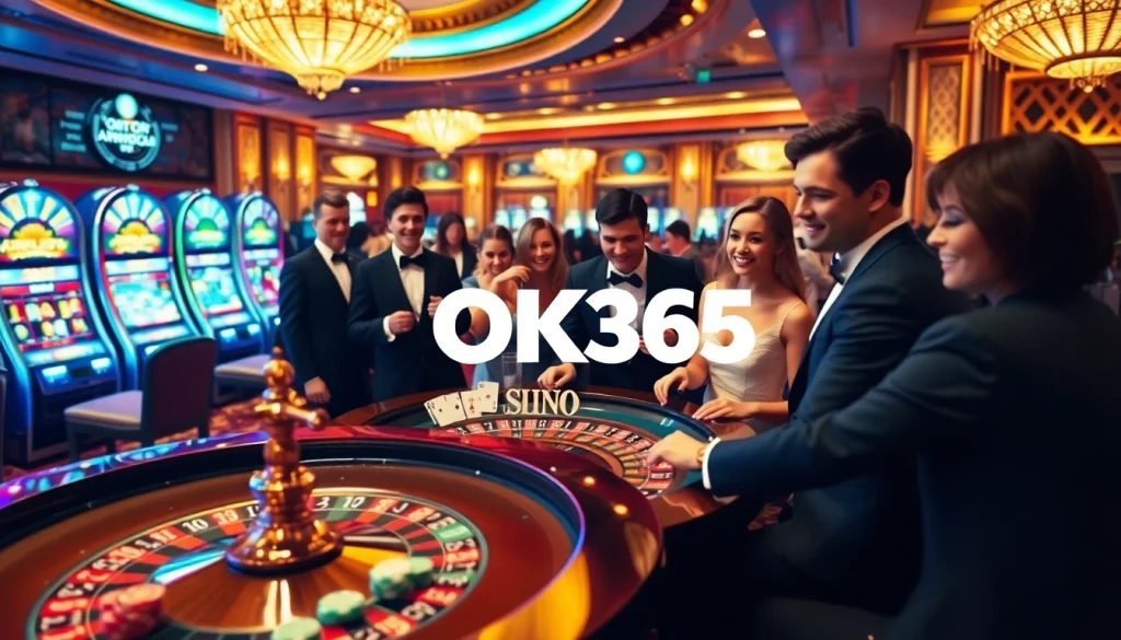 Experience thrilling gameplay at OK365 com with players enjoying vibrant casino activities and luxurious ambiance.
