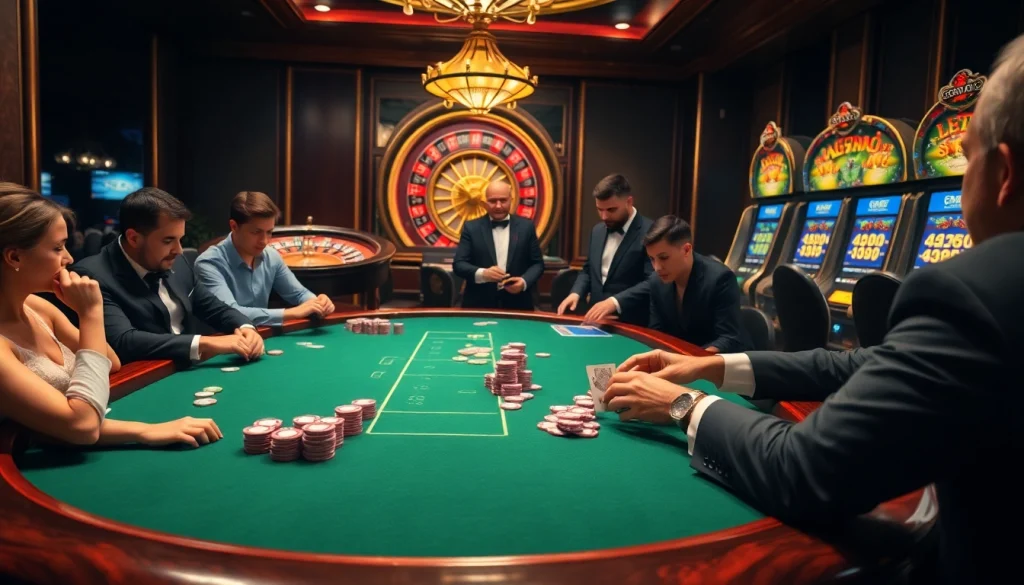 A thrilling poker game at 22bet with luxury ambiance and high-stakes excitement.