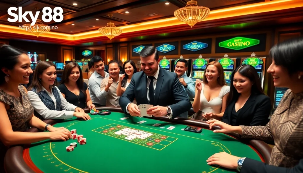 Experience thrilling baccarat action at https://sky88sk.com/ with vibrant casino visuals and lively gameplay.