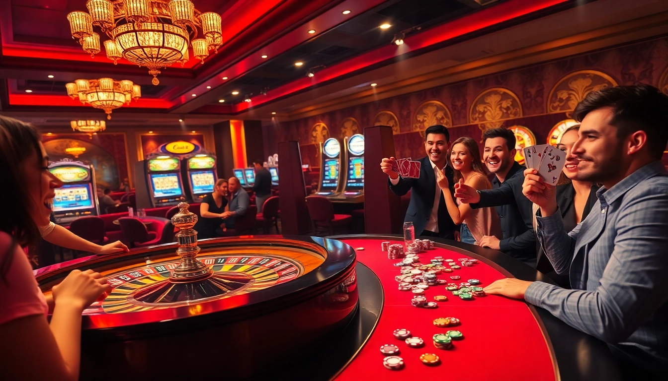 Exciting casino ambiance with a roulette wheel and poker action at https://68win2025.online/ for thrilling gameplay.