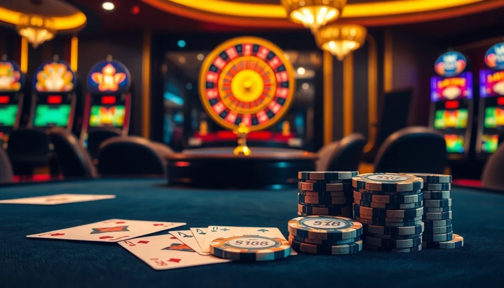 Engage in high-stakes gambling at SV388 with premium poker and casino visuals.