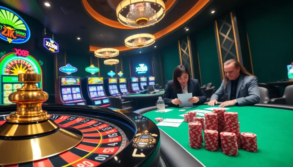 Experience the thrill of xx88 casino gaming with elegant tables, vibrant slot machines, and professional dealers.