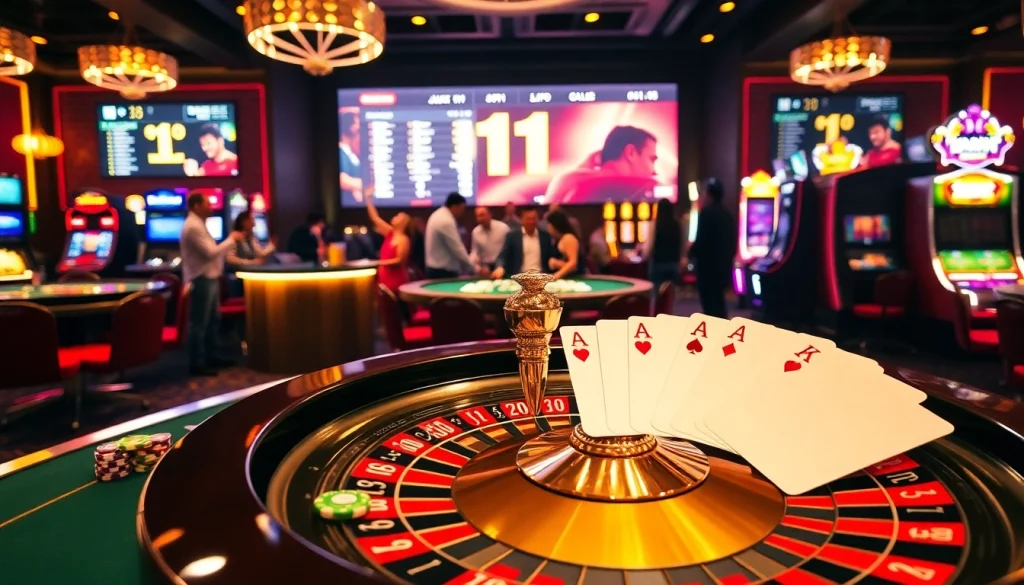 Experience the thrilling atmosphere of 11win with vibrant casino games and exciting betting moments.