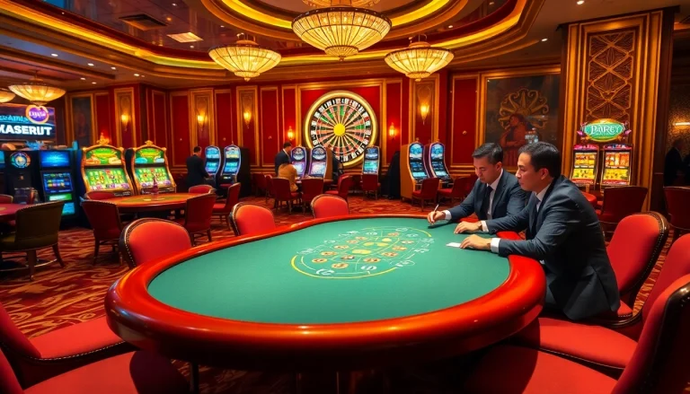 Experience thrilling gaming action at thabet com's luxurious casino tables.