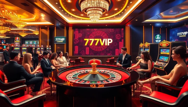 Experience the thrill of high-stakes gaming at 777VIP with vibrant casino visuals.