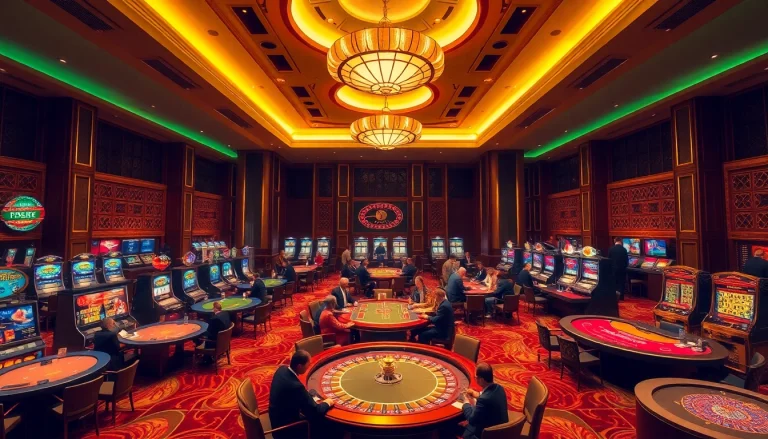 Players experiencing excitement at tables and slots, representing https://uu882025.online/ for thrilling gambling action.