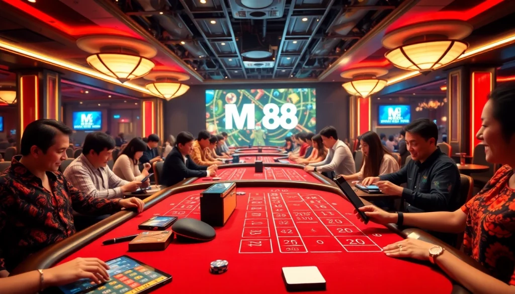 Experience the thrill of gaming at https://mm88.agency/ with vibrant casino scenes and engaged players.