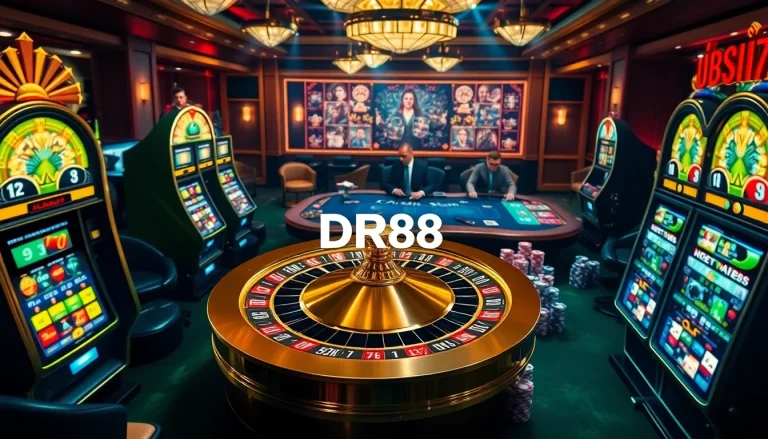 Experience the excitement of gambling at DR88 with vibrant slot machines and high-stakes poker action.
