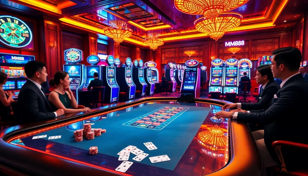 Experience the thrill of online gambling at https://mm88.forex/ with vibrant poker chip action and dynamic game interfaces.