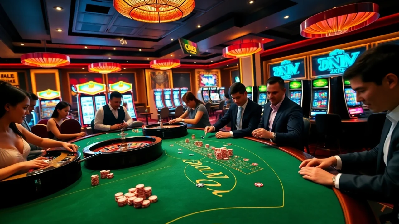 Experience the thrill of DN 88 casino with dynamic players engaging at high-stakes tables.