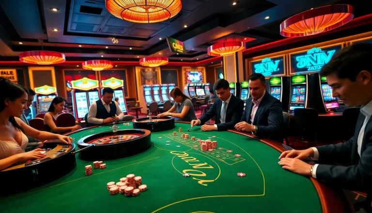 Experience the thrill of DN 88 casino with dynamic players engaging at high-stakes tables.