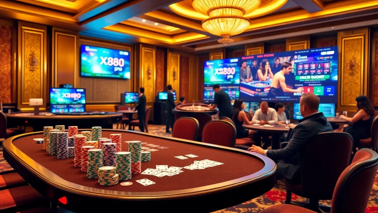 Experience thrilling bets on casino tables at https://xx88.pro/ with vibrant poker chips and games.