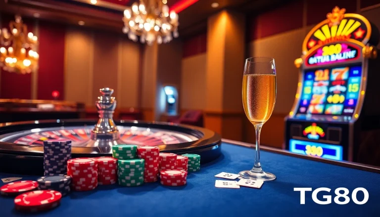 Experience the thrill of TG88 with vibrant casino tables and exciting gameplay elements.