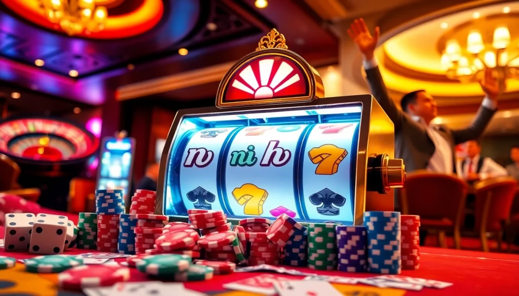 Celebrate a big win playing nổ hũ at a luxurious casino filled with vibrant games and excitement.