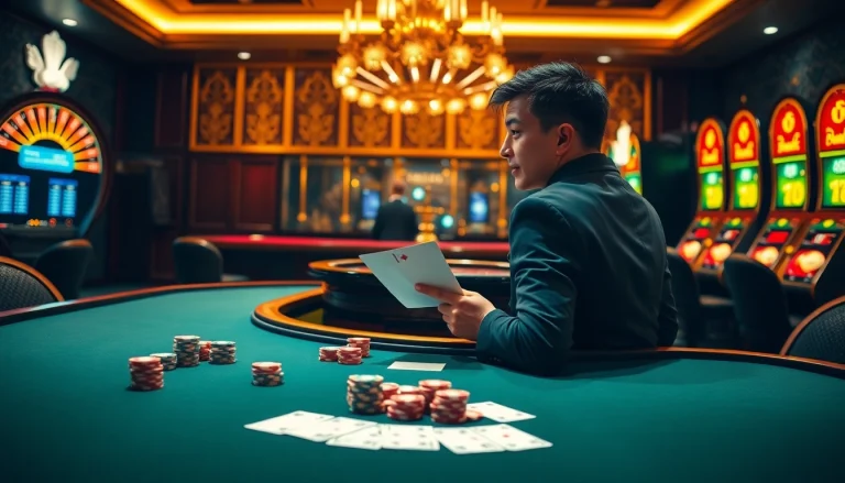Experience the thrill of gambling at https://gg88.black/ with an exciting casino atmosphere featuring poker chips and roulette wheels.