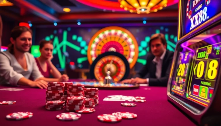 Experience the thrill of winning at XX88 casino with a vibrant table and exciting gameplay.