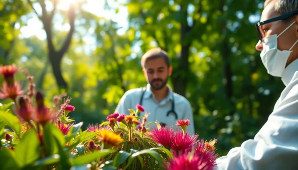 Learn how to get dmt naturally through plant extraction methods in a vibrant outdoor setting.