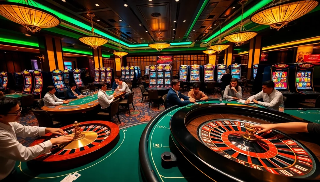 Engaging players at the 789club casino tables enjoying poker and roulette games