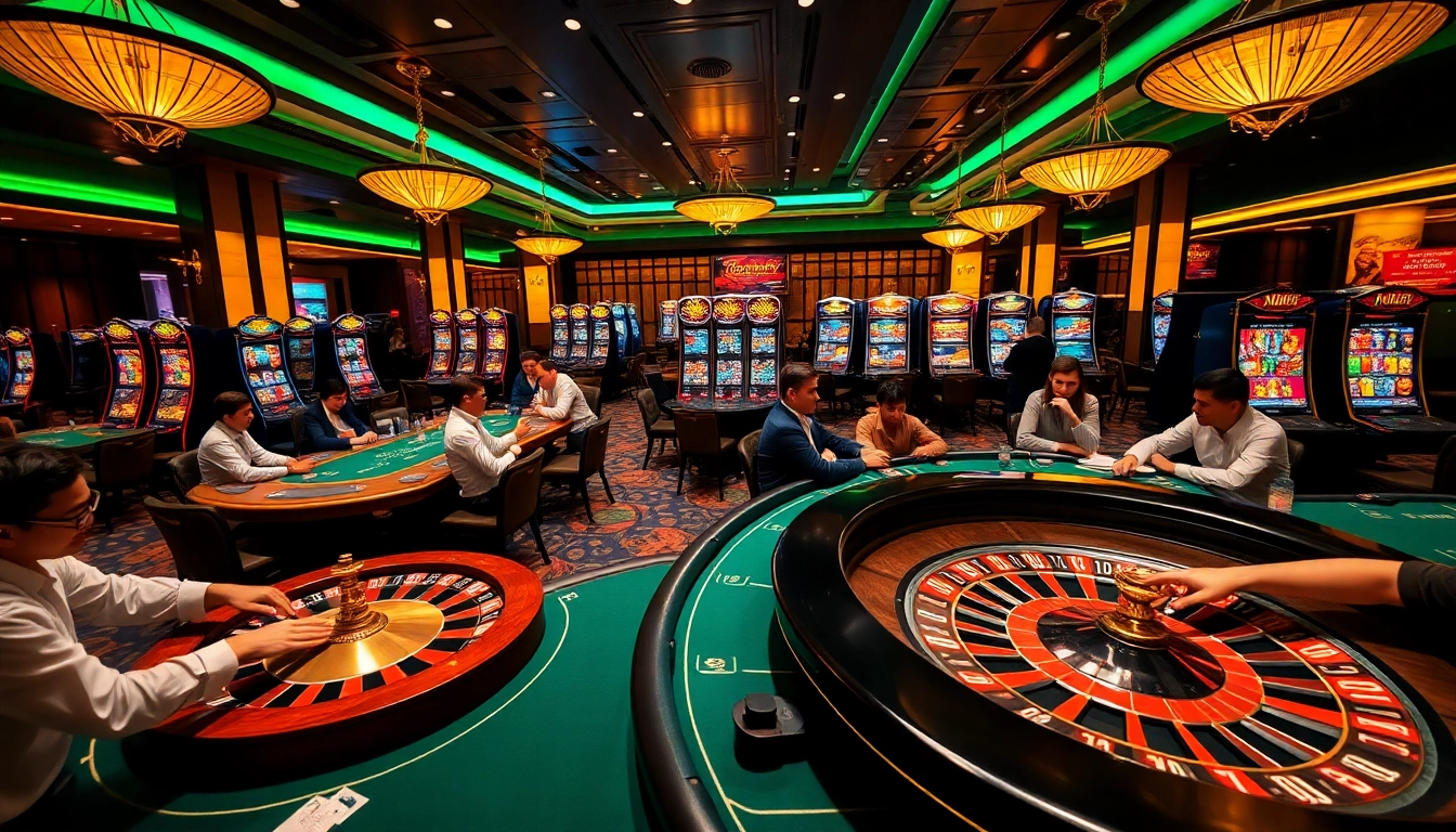 Engaging players at the 789club casino tables enjoying poker and roulette games