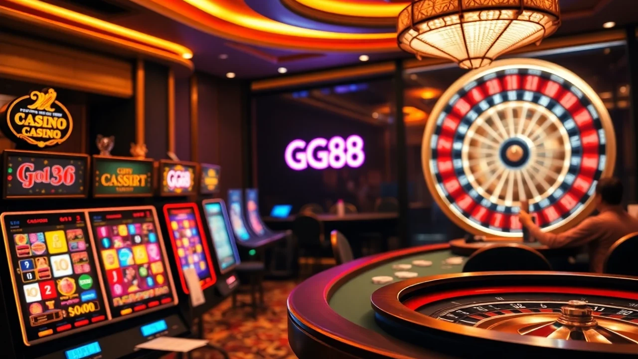 Experience the thrill of GG88 at a luxurious casino with vibrant games and high stakes.