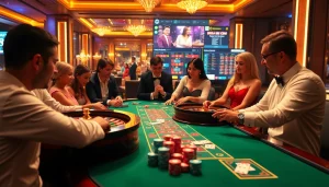 Experience thrilling gaming at uu88 com with vibrant casino tables and colorful chips.