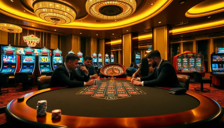 Experience excitement at https://rr88.navy/ with players strategizing in a luxurious poker setting.