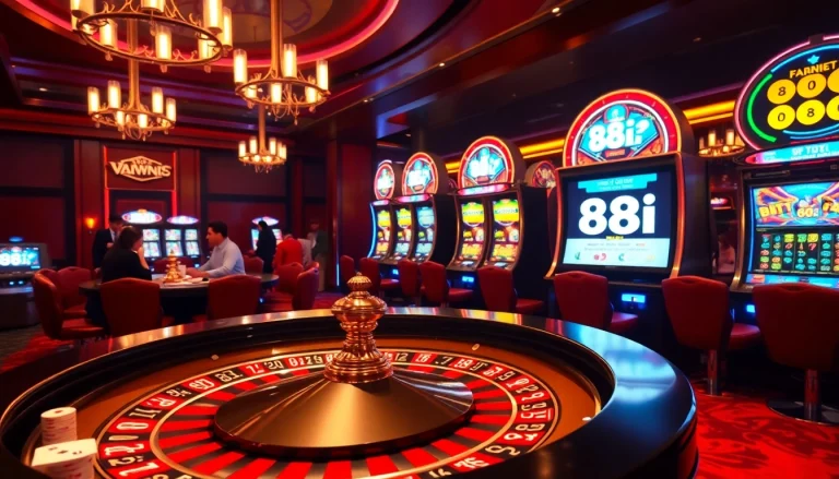 Experience the excitement of gambling with 88i at a luxurious casino table.