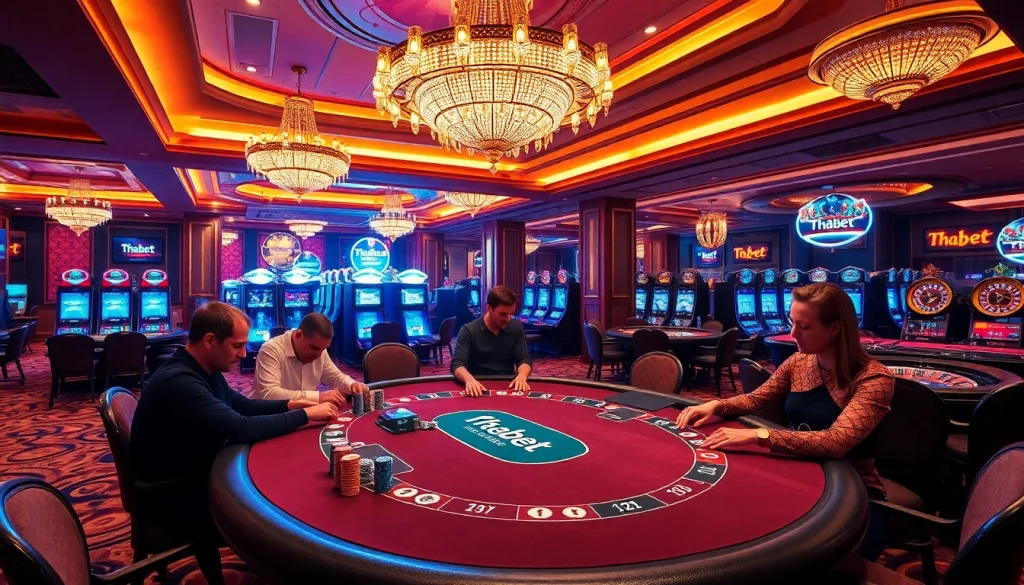 Experience high-stakes gaming at Thabet's luxurious casino, filled with excitement and professional ambiance.