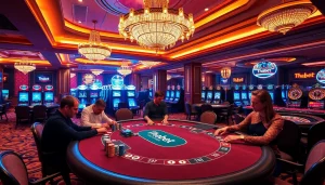 Experience high-stakes gaming at Thabet's luxurious casino, filled with excitement and professional ambiance.