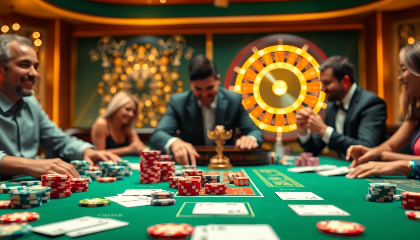 Experience the thrill of link PS99 at an opulent casino table with colorful poker chips and cards.