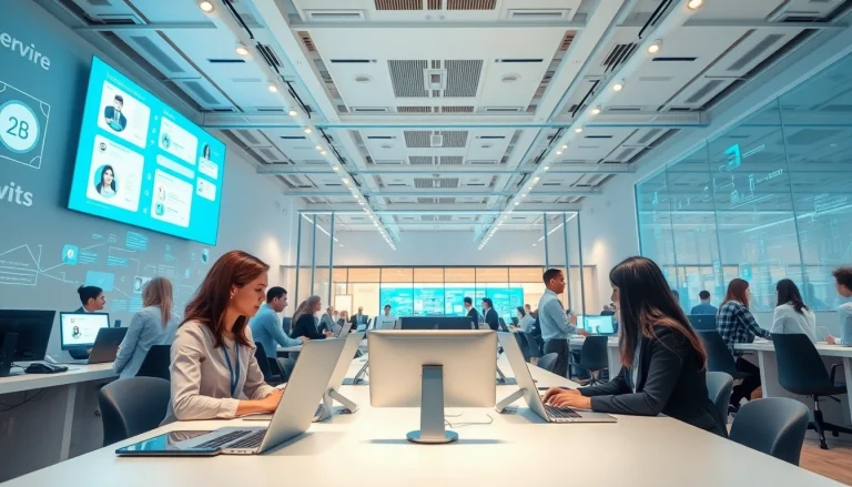 在现代办公环境中通过美洽 AI 聊天机器人提升客户服务体验。