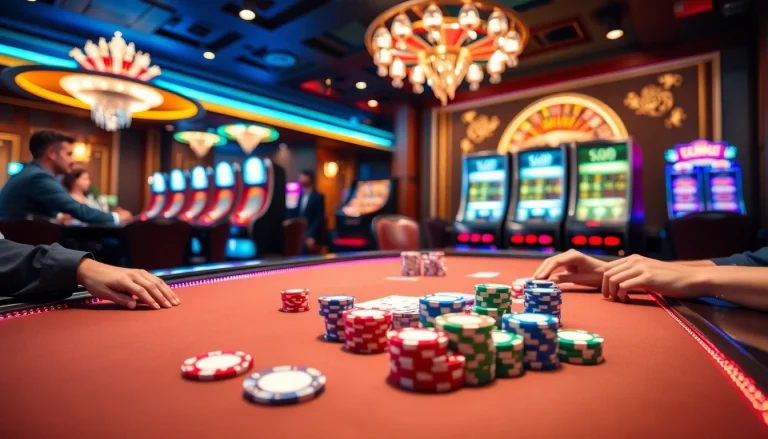 Hoạt động casino hấp dẫn tại https://luck8.net với bàn poker và bầu không khí chơi game sôi động.