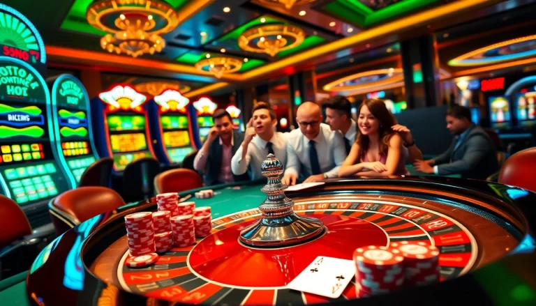 Engaging players experience the thrill of a 79win bet at a luxurious casino table game.
