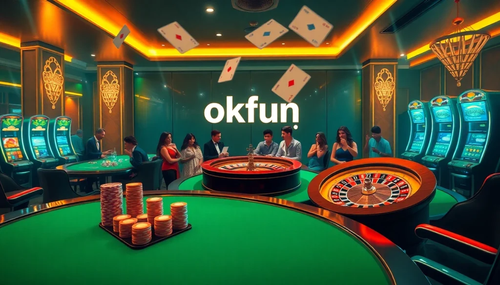 Experience the excitement of gambling at okfun casino with vibrant tables and thrilling games.