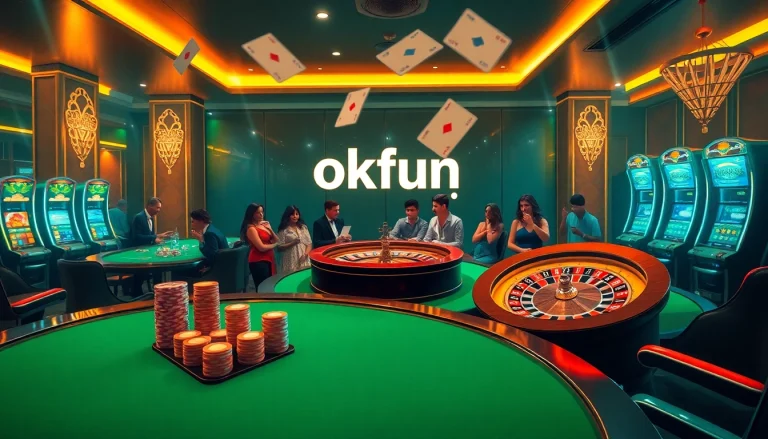 Experience the excitement of gambling at okfun casino with vibrant tables and thrilling games.