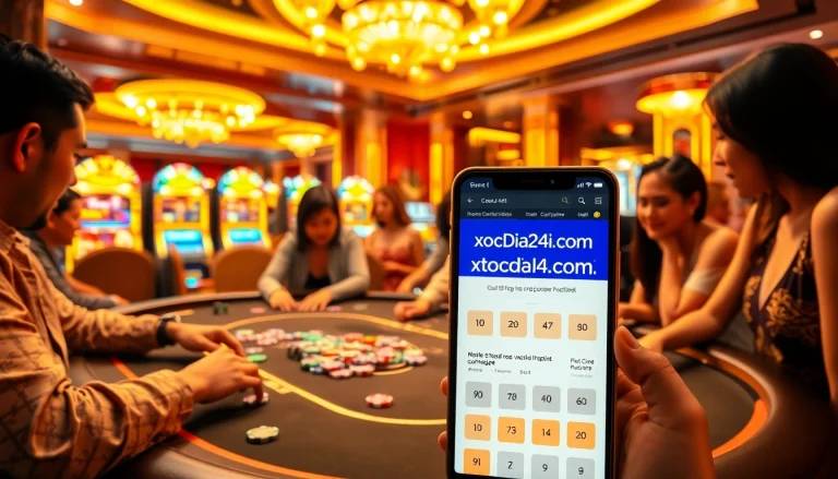 Players engaging excitedly at a xoc dia table while using https://xocdia24h.com/ online platform for betting.
