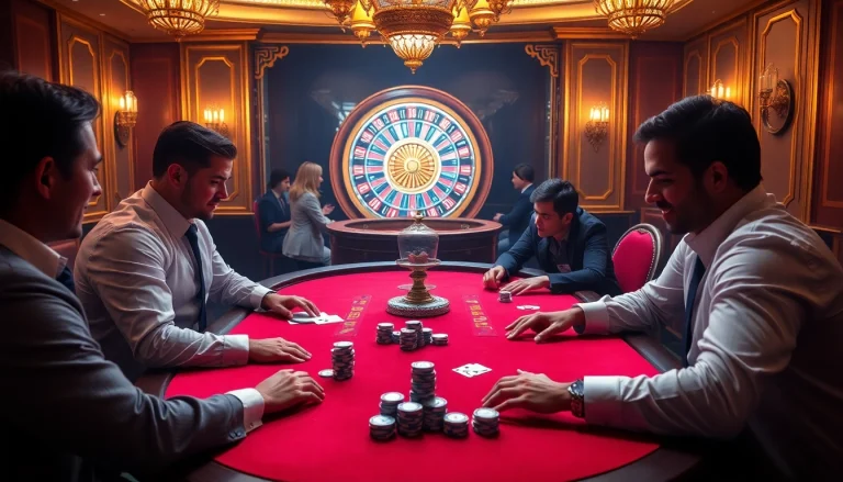 Sodo66 engages players with a thrilling poker game at a lavish casino table.