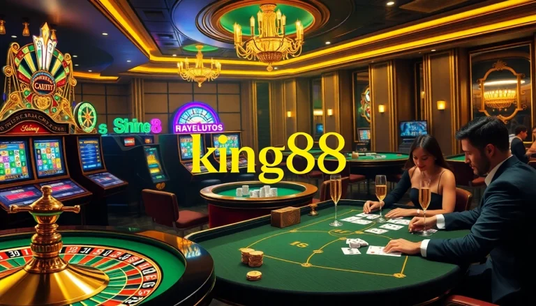 Experience the excitement at king88 casino with roulette, slot machines, and glamorous players.
