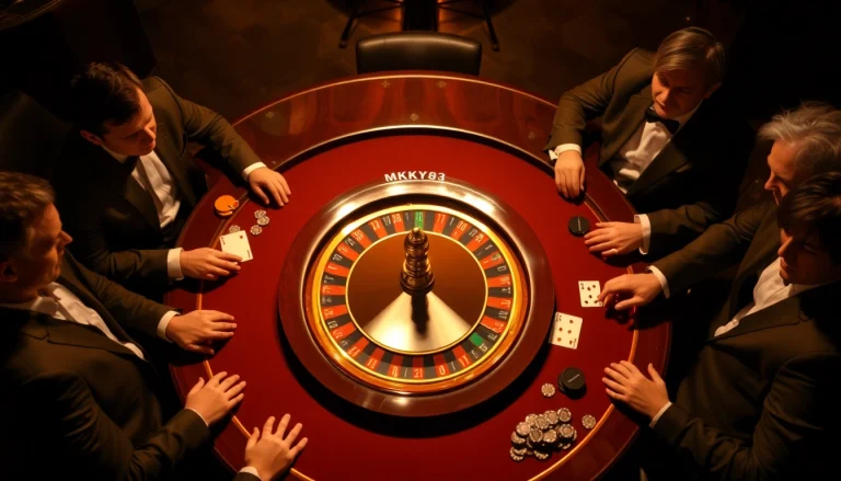 Experience thrilling gameplay at MK 8's luxurious casino tables with players engaged in high-stakes bets.