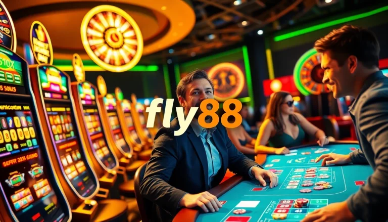 Experience the thrill of gambling at fly88 with vibrant casino games and engaged players.