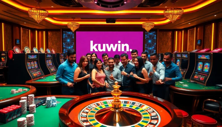 Players enjoying a dynamic casino experience at https://kuwin.ng/ with roulette and poker excitement.